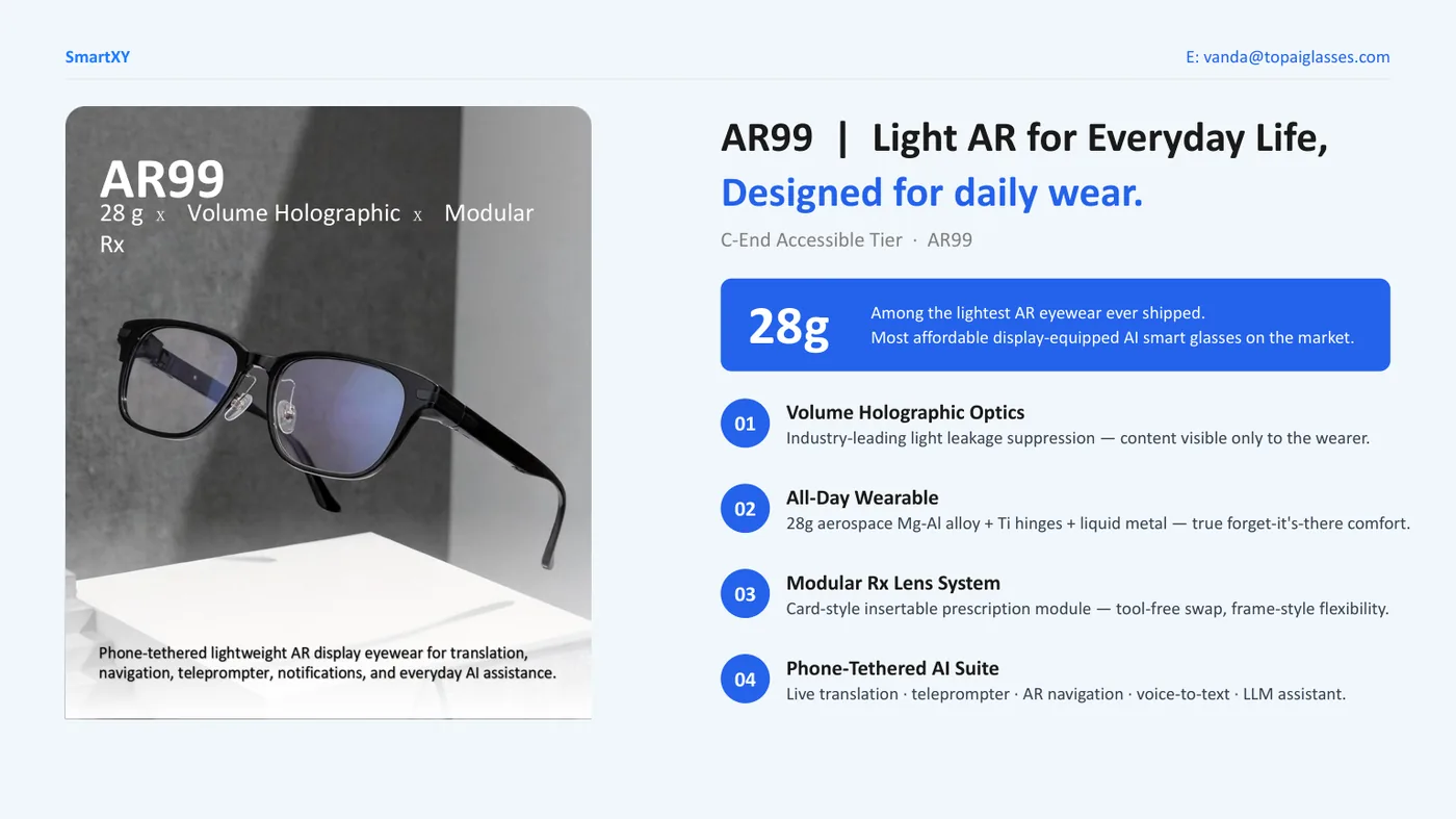 AR99 lightweight AR glasses