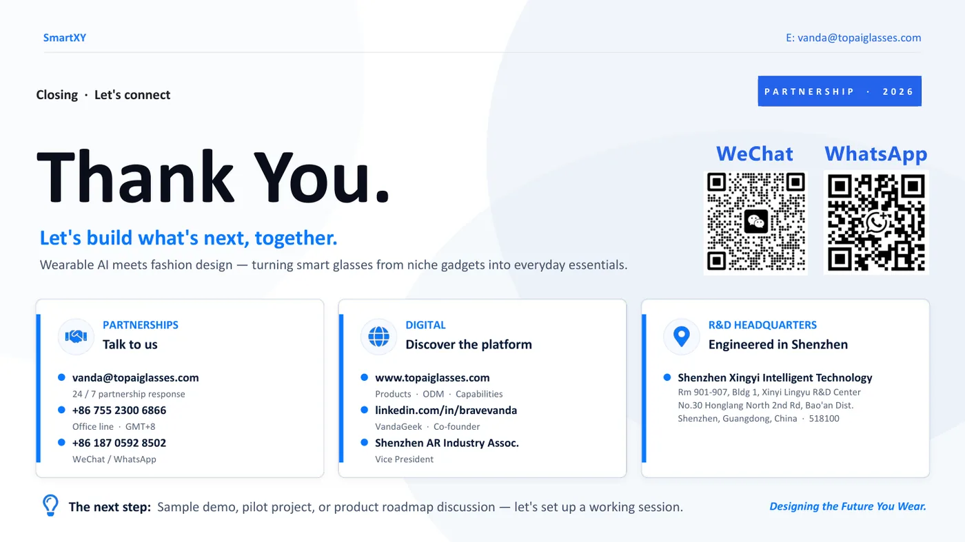SmartXY closing contact page